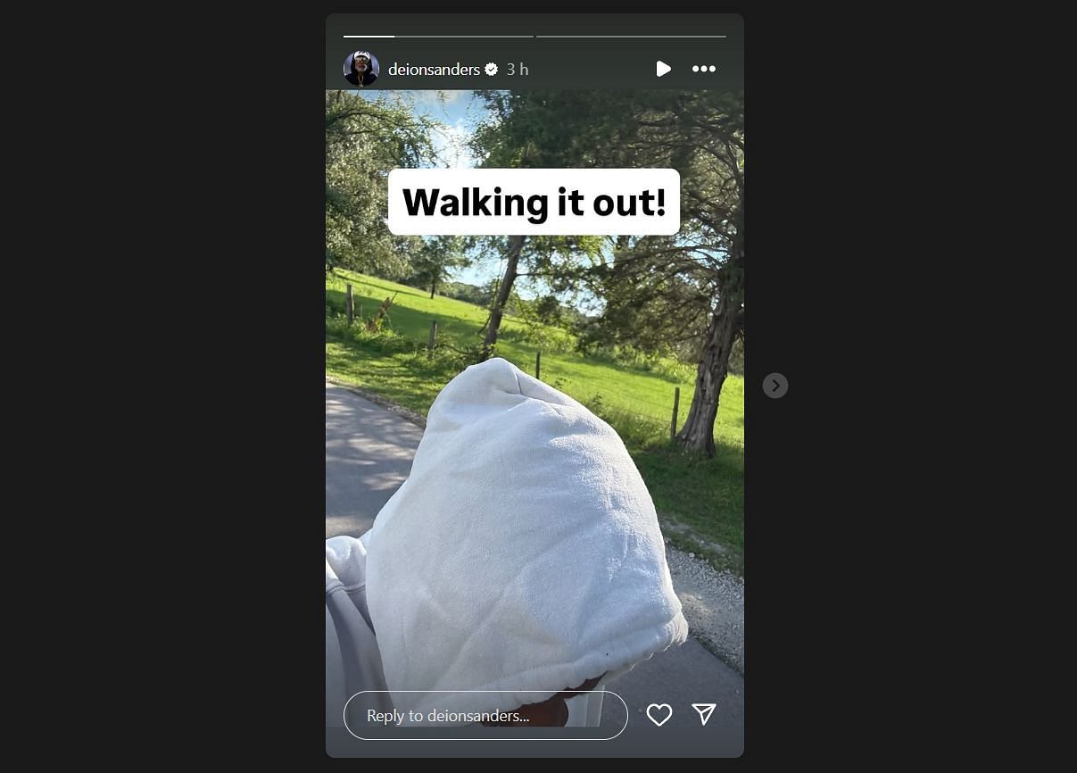 @deionsanders' IG story